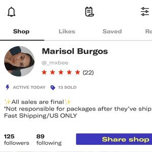 No longer selling on Poshmark!!